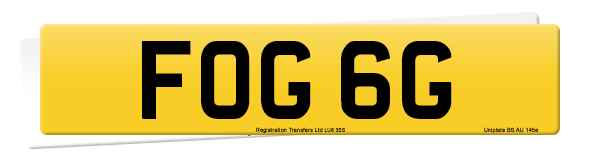 Registration number FOG 6G